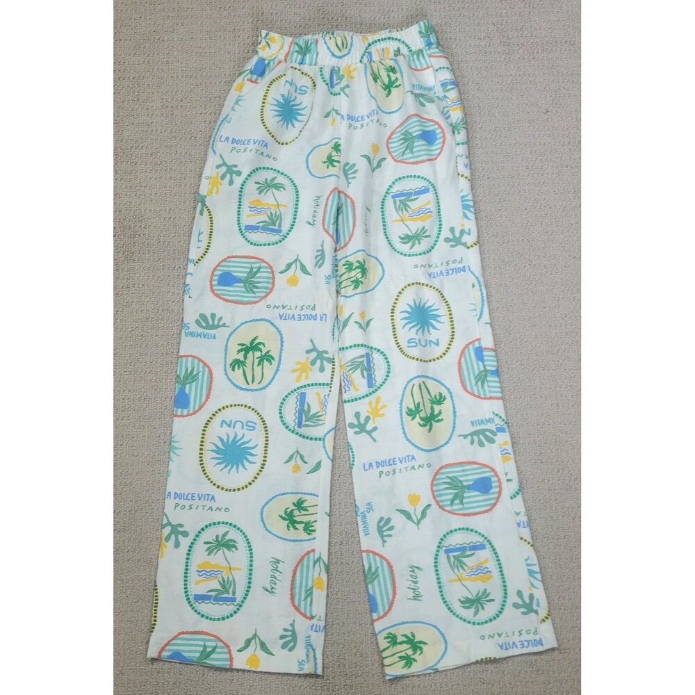 Monteau Pants Size Small Wide Leg Elastic Waist Summer Boho Lightweight